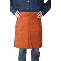 Leather Apron, Waist, 24" L, Lava Brown Sécurité Médic