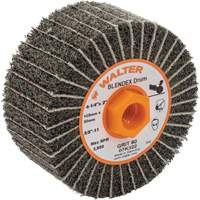 Tambours de finition Two-In-One, 4-1/4" dia. x 2" la, 5/8"-11 Arbre, Grain 80 Sécurité Médic