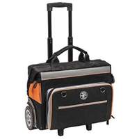Tradesman Pro Rolling Tool Bag, Ballistic Polyester, 24 Pockets, Black/Orange Sécurité Médic