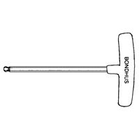 Individual Hex Keys - SAE, Ball End, 3/32" x 6" L, T Handle Sécurité Médic