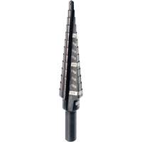Foret &eacute;tag&eacute; no 1, 1/8" - 1/2", Incr&eacute;ments de 1/32", Acier rapide Sécurité Médic
