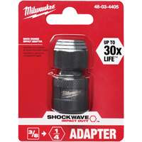 Shockwave Impact Driver Square to Hex Socket Adapter, Impact, 1/4" Drive, 3/8" Socket, 1.875" L Sécurité Médic