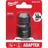 Shockwave Impact Driver Square to Hex Socket Adapter, Impact, 1/4" Drive, 1/2" Socket, 1.875" L Sécurité Médic