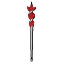 Speed Feed Wood Bit, 1-1/4", 6-1/2" Length, 1/4" Hex Shank Sécurité Médic