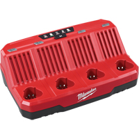 Chargeur s&eacute;quentiel avec quatre baies M12 , 12 V, Lithium-ion Sécurité Médic