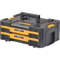 TSTAK&reg; IV Tool Box with Double Shallow Drawers, 16-1/4" x 12-1/4" x 6-3/8", Black Sécurité Médic