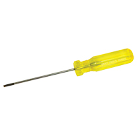 Electrician's Slotted Screwdriver, 1/8" Tip, Round, 7-1/4" L, Plastic Handle Sécurité Médic
