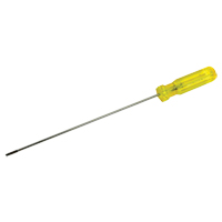 Electrician's Slotted Screwdriver, 1/8" Tip, Round, 11-1/2" L, Plastic Handle Sécurité Médic