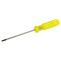 Electrician's Slotted Screwdriver, 5/32" Tip, Round, 7-3/4" L, Plastic Handle Sécurité Médic