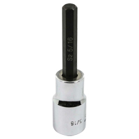 Bit Socket, Hex, 5/16" x 3-1/4" L, 1/2" Square Drive Drive Sécurité Médic