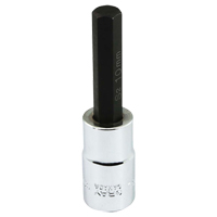 Bit Socket, Hex, 10 mm x 81 mm L, 1/2" Square Drive Drive Sécurité Médic