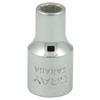 Socket, 3/16", 1/4" Drive, 12 Points Sécurité Médic