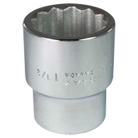 Socket, 1-1/2", 1" Drive, 12 Points Sécurité Médic