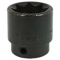 Socket, Impact, 1", 1/2" Drive, 8 Points Sécurité Médic