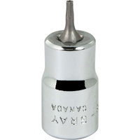 Bit Socket, Torx&reg;, T8 x 2-1/8" L, 3/8" Drive Sécurité Médic