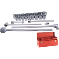 Socket & Attachment Set, 24 Pcs, 1" Drive Size Sécurité Médic