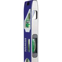 Niveau torpille robuste de s&eacute;rie 250, 9" lo, Aluminium, 4 fioles, Magn&eacute;tique Sécurité Médic