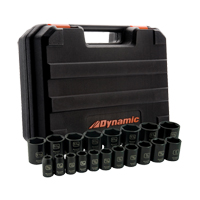 SAE Socket Set, 19 Pcs, Impact, 1/2" Drive Size Sécurité Médic