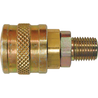 Raccords rapides - 1/4" industriel, &agrave; soupape/1 voie - Raccords automatiques, Laiton Sécurité Médic