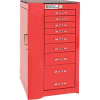 Pro+ Left Side Rider Tool Cabinet, 8 Drawers, 19" W x 19" D x 36-1/2" H, Red Sécurité Médic