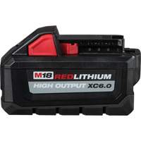 M18 Redlithium High Output 6.0 Battery Pack, Lithium-Ion, 18 V, 6.0 Ah Sécurité Médic