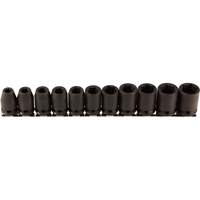 Socket Set, 11 Pcs, Impact, 3/8" Drive Size Sécurité Médic