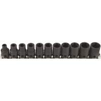 Thin Walled Socket Set, 11 Pcs, Impact, 3/8" Drive Size Sécurité Médic