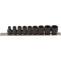 Thin Walled Socket Set, 9 Pcs, Impact, 3/8" Drive Size Sécurité Médic