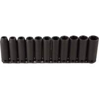 Long Socket Set, 11 Pcs, Impact, 1/2" Drive Size, Deep Sécurité Médic