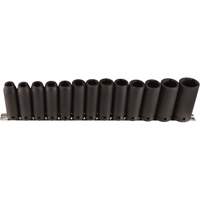 Long Socket Set, 13 Pcs, Impact, 1/2" Drive Size, Deep Sécurité Médic