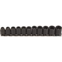 Magnetic Socket Set, 11 Pcs, Impact, 3/8" Drive Size Sécurité Médic