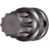 Socket Bit, Triple Square, 5 x 3/4" L, 1/4" Drive Sécurité Médic