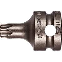 Socket Bit, Torx&reg; Tamper, 25 x 1" L, 3/8" Drive Sécurité Médic