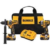 Max* Brushless Cordless Hammer Drill/Driver with Flexvolt Advantage & XR&reg; Impact Driver Kit, Lithium-Ion, 20 V Sécurité Médic