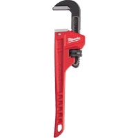 Cl&eacute; &agrave; tuyau, Cap des m&acirc;choires 1-1/2", Longueur 10", Fini Rev&ecirc;tement en poudre, Prise Ergonomique Sécurité Médic