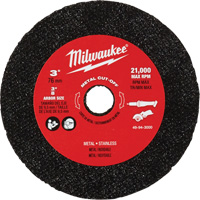 Metal Cut Off Wheel, 3" x 0.04", 3/8" Arbor Sécurité Médic