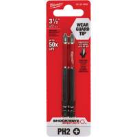 Embout de tournevis Shockwave Impact Duty, Phillips, Embout #2, Prise 1/4", Longueur 3-1/2" Sécurité Médic