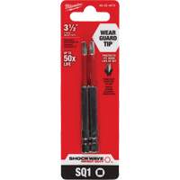Embout de tournevis Shockwave Impact Duty, Carr&eacute;e, Embout #1, Prise 1/4", Longueur 3-1/2" Sécurité Médic