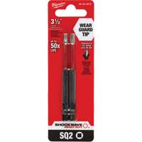 Embout de tournevis Shockwave Impact Duty, Carr&eacute;e, Embout #2, Prise 1/4", Longueur 3-1/2" Sécurité Médic