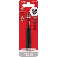 Embout de tournevis Shockwave Impact Duty, Torx, Embout T-25, Prise 1/4", Longueur 3-1/2" Sécurité Médic