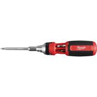 9-in-1 Square Drive Ratcheting Multi-bit Driver, 9-1/10" L, Cushion Grip Handle Sécurité Médic