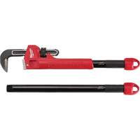 Cl&eacute; &agrave; tuyau adaptable Cheater, Cap des m&acirc;choires 2-1/2", Longueur 18"/24"/10", Fini Rev&ecirc;tement en poudre, Prise Ergonomique Sécurité Médic