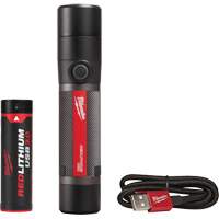 USB Compatible Compact Flashlight, LED, 800 Lumens, Rechargeable Batteries Sécurité Médic