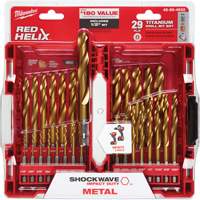 Jeu de forets Shockwave Red Helix, 29 morceaux, Titane Sécurité Médic
