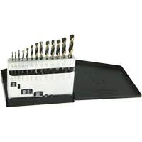 DRILLCO Metric Jobber Length Drill Bit Set, 13 Pieces, High Speed Steel Sécurité Médic
