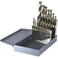 DRILLCO Metric Jobber Length Drill Bit Set, 19 Pieces, High Speed Steel Sécurité Médic