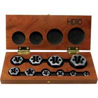 DRILLCO Hex Threading Die Set, 10 Pieces Sécurité Médic