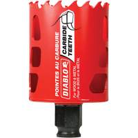 Wood & Metal Hole Saw, 2-1/8", 2-3/8" Depth of Cut, Carbide Sécurité Médic