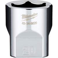 Metric Socket with Four Flat Sides, 20 mm, 3/8" Drive, 6 Points Sécurité Médic