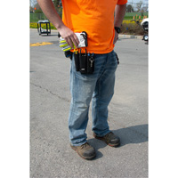 Porte-outils pour monteur de ligne, Porte-outil multiple, Cuir, 3 Poches Sécurité Médic